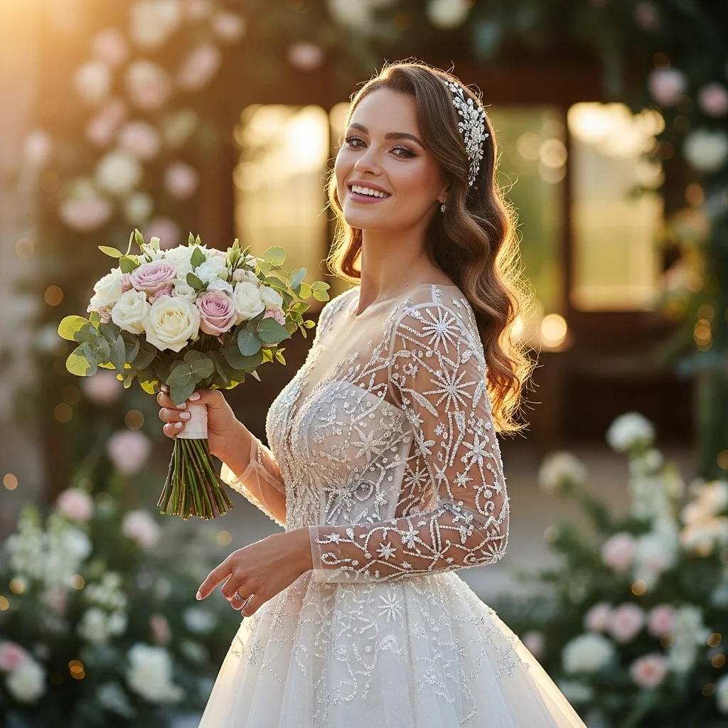 Long-Sleeve Starlight Dress