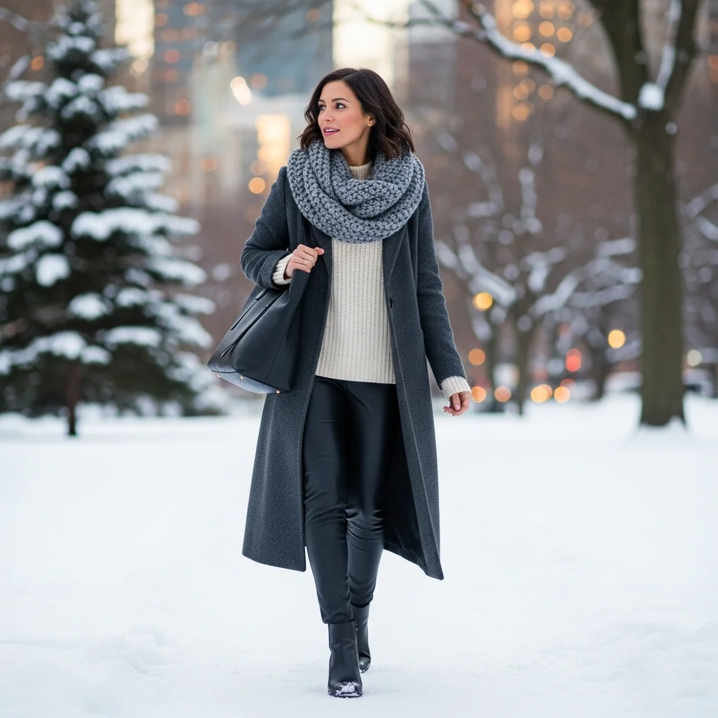 Longline Coat with Leggings