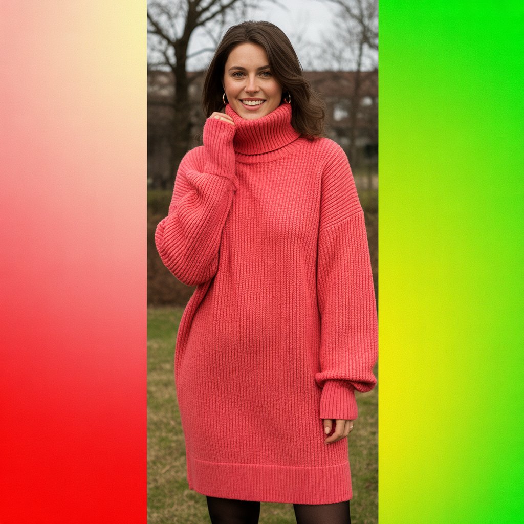 Oversized Turtleneck as a Dress