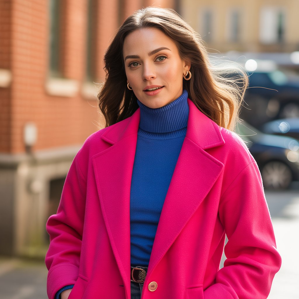 Turtleneck and Statement Coat