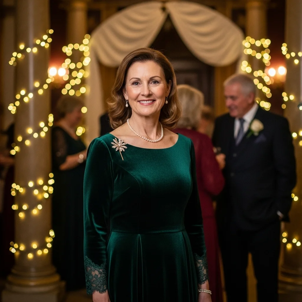 Velvet Dress for Winter Weddings