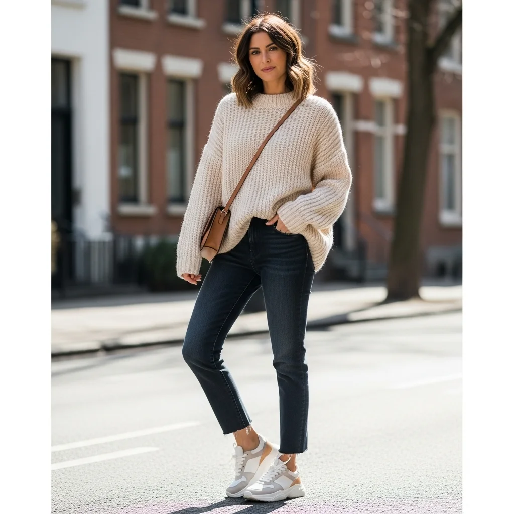 Relaxed Knit and a Sneaker Combo