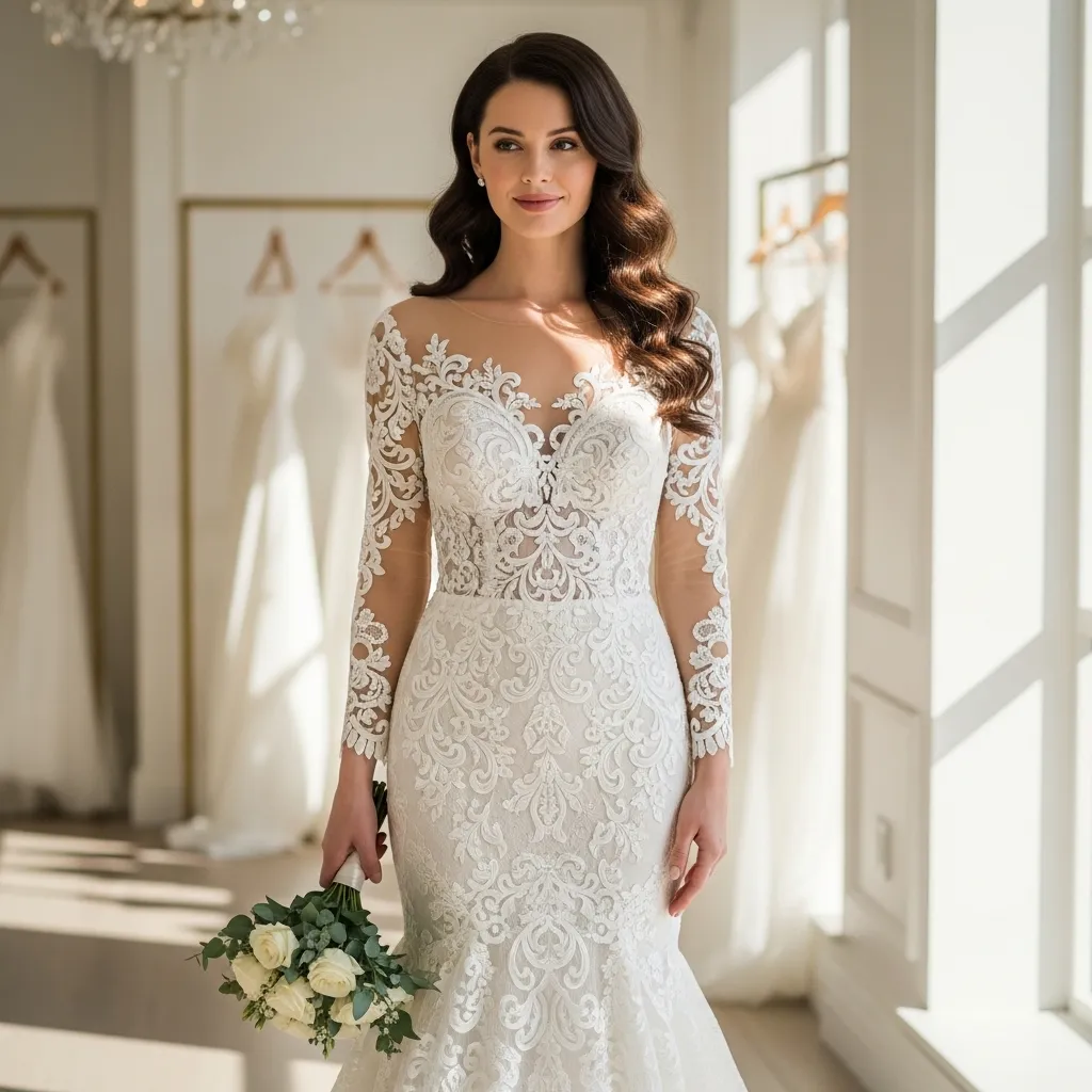 Alençon Lace Mermaid Gown