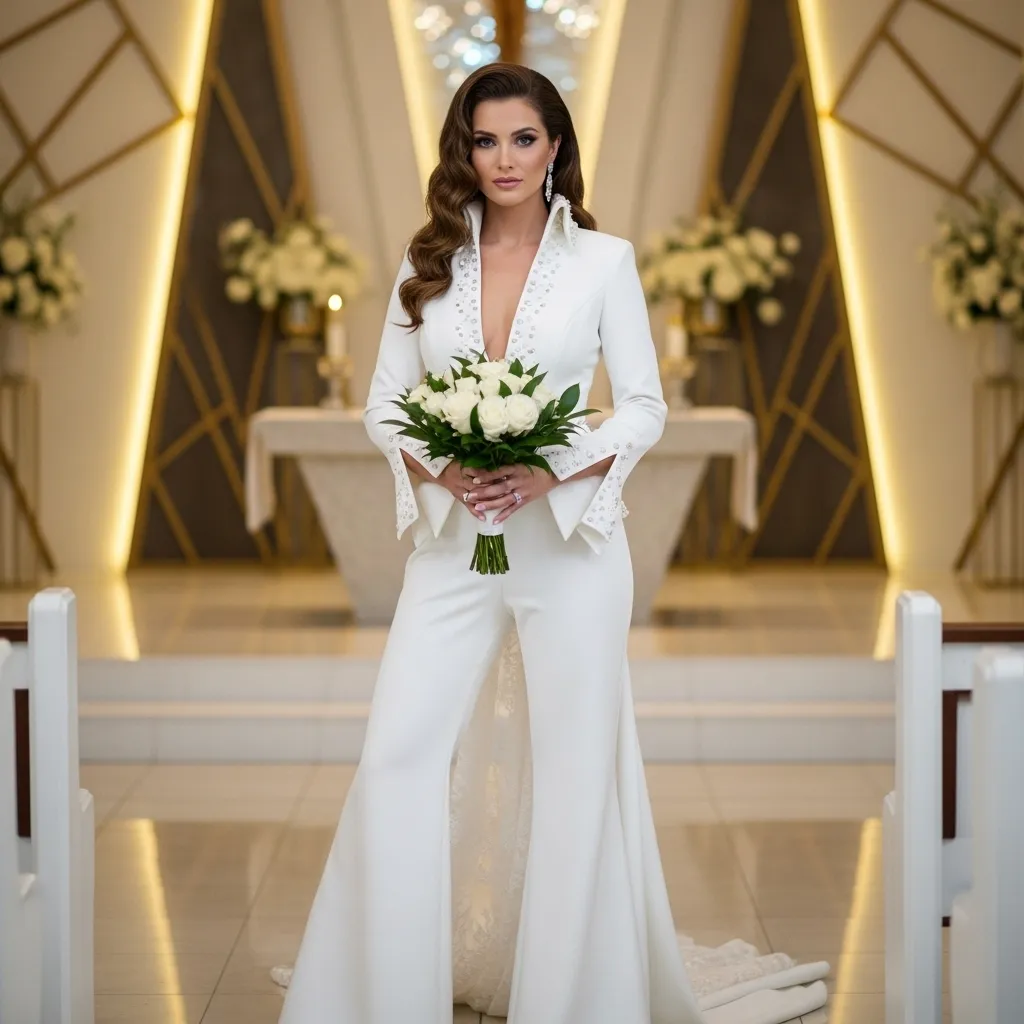 Elvis-Inspired White Jumpsuit