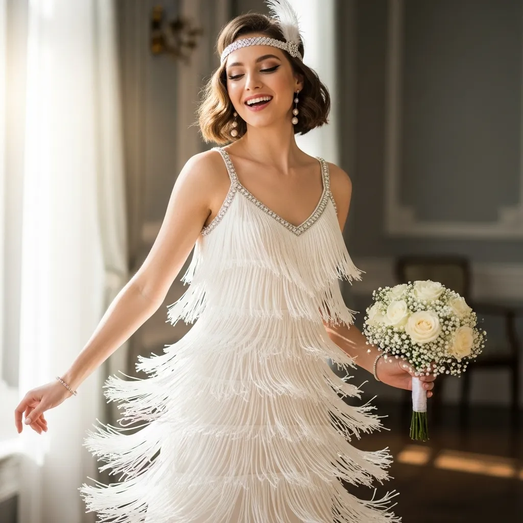 Fringe Mini Flapper Dress
