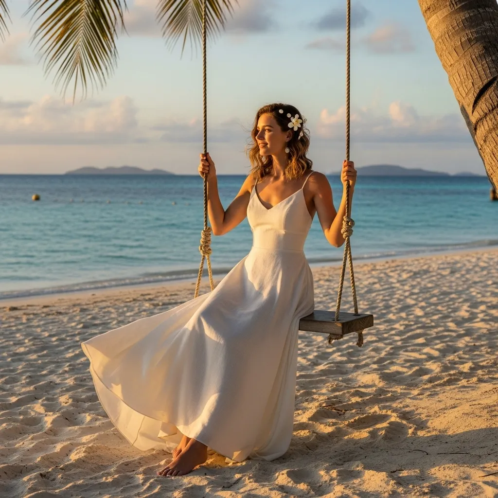 Lightweight Linen A-Line Wedding Gown