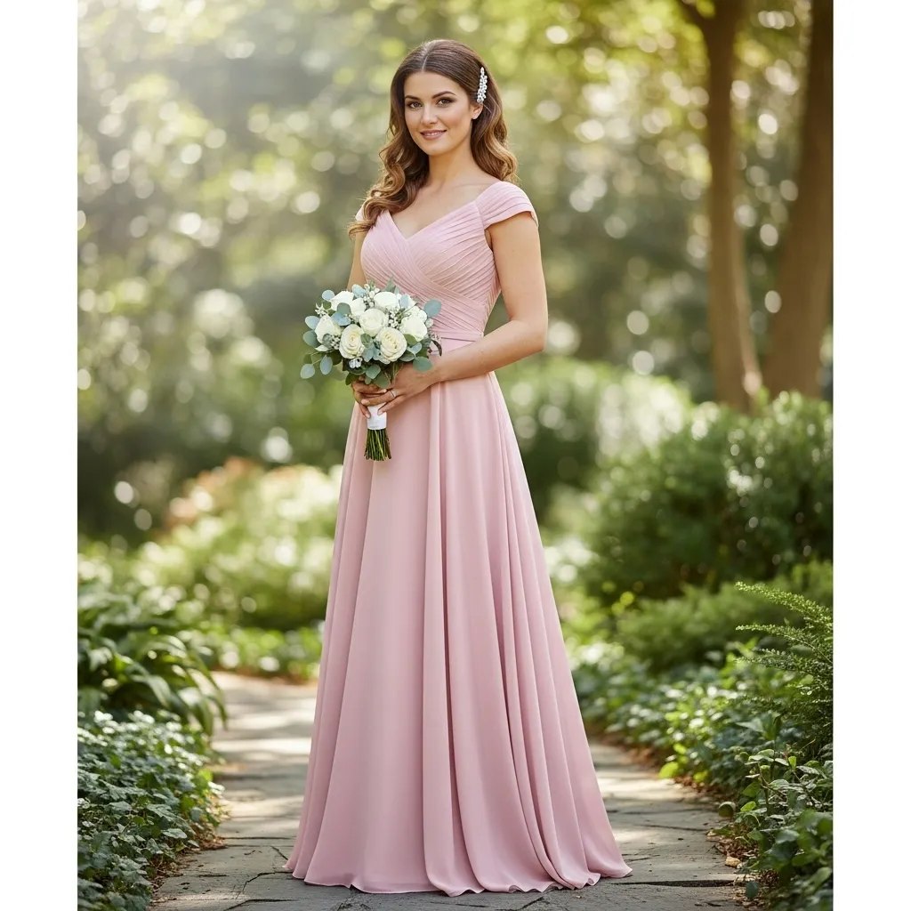 Chiffon A-line Floor-length Dress