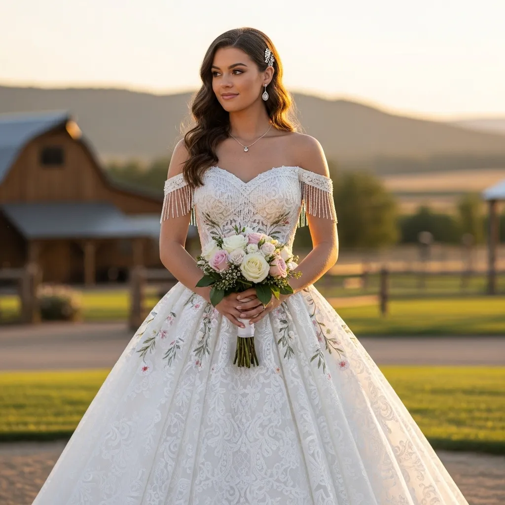 Off-The-Shoulder Ball Gown