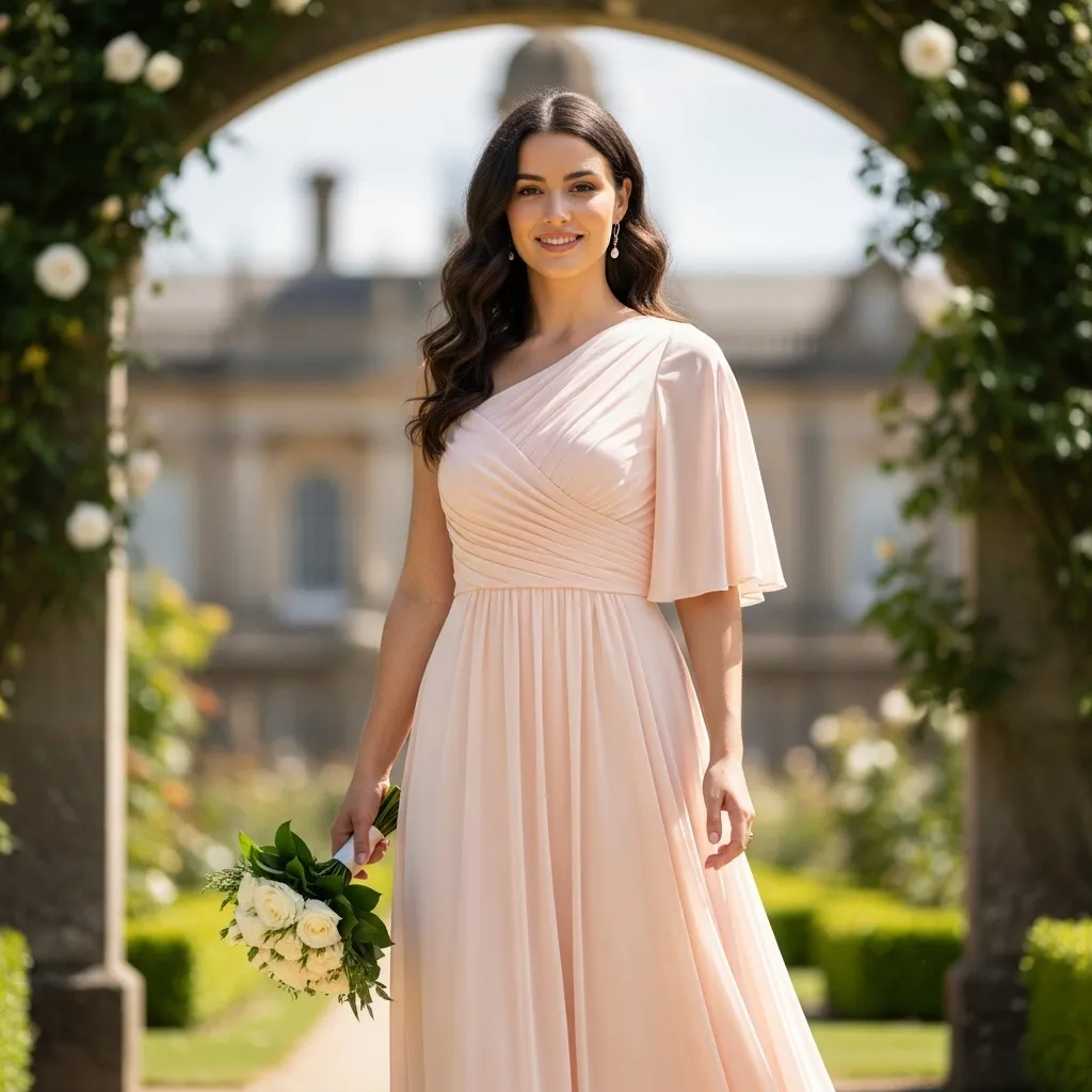 One-Shoulder Draped Maxi Dress