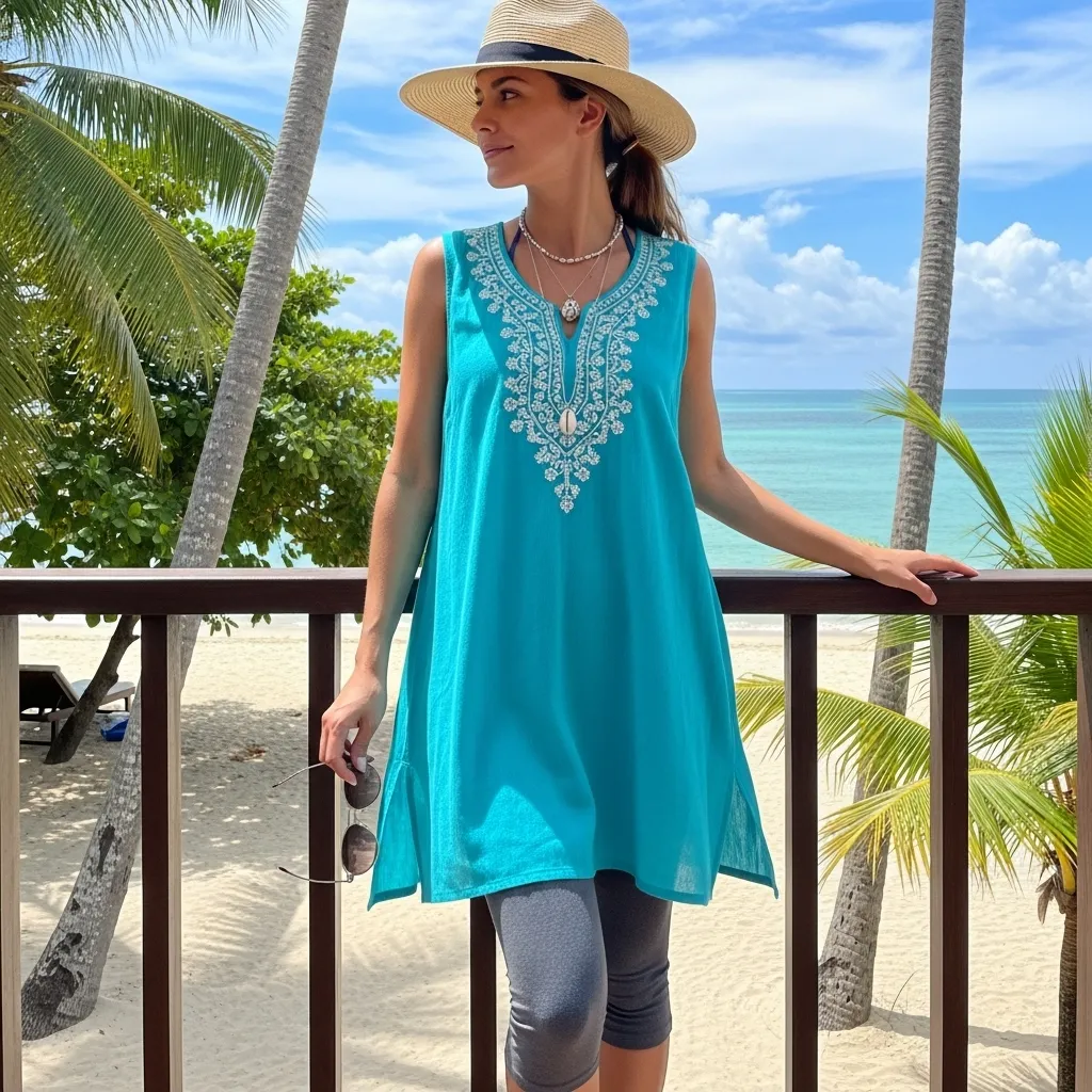 Sleeveless Tunic with Leggings