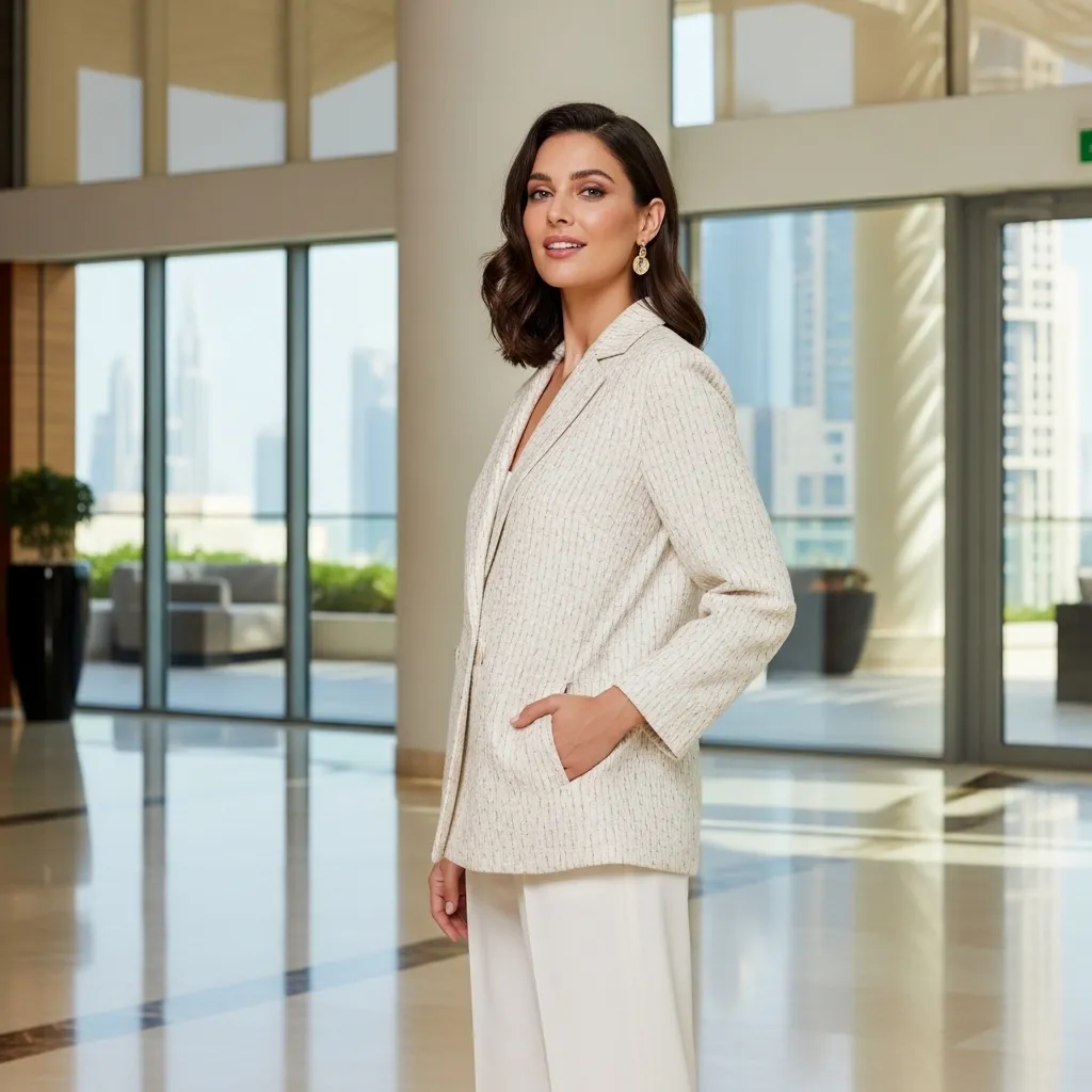 Tailored Blazer with Wide-Leg Pants