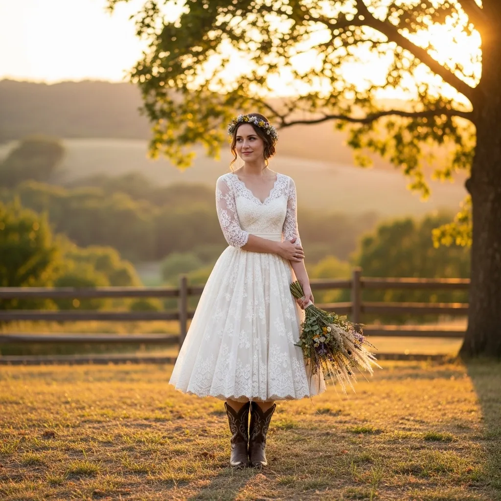 Vintage-Inspired Tea-Length Dress