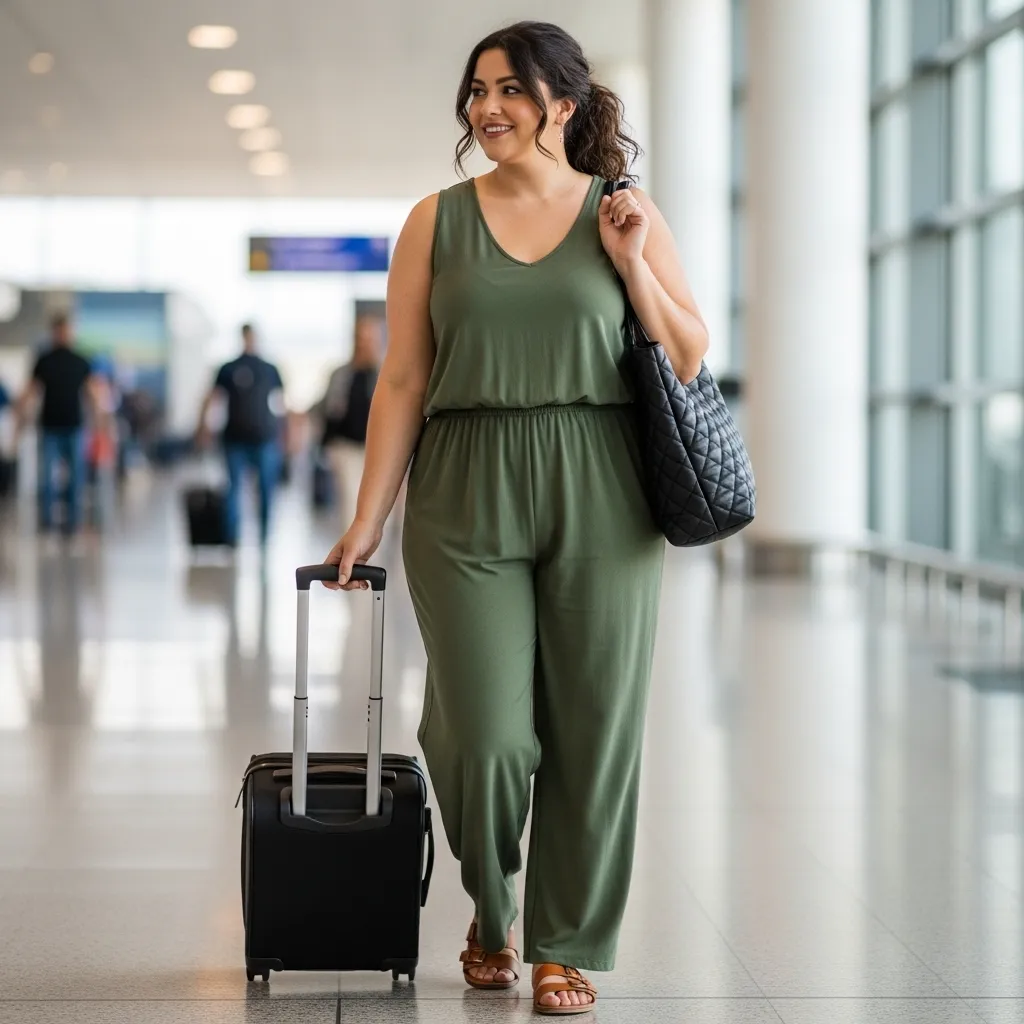 Casual Jumpsuit With Comfortable Flats