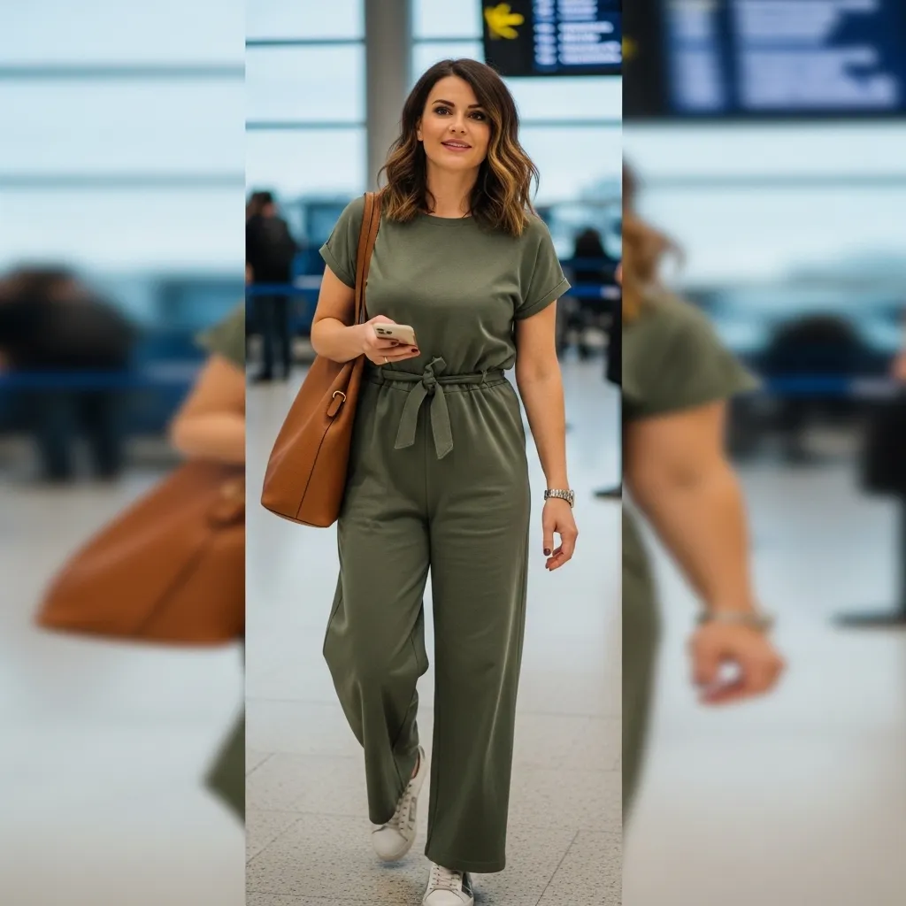 Casual Jumpsuit With Sneakers