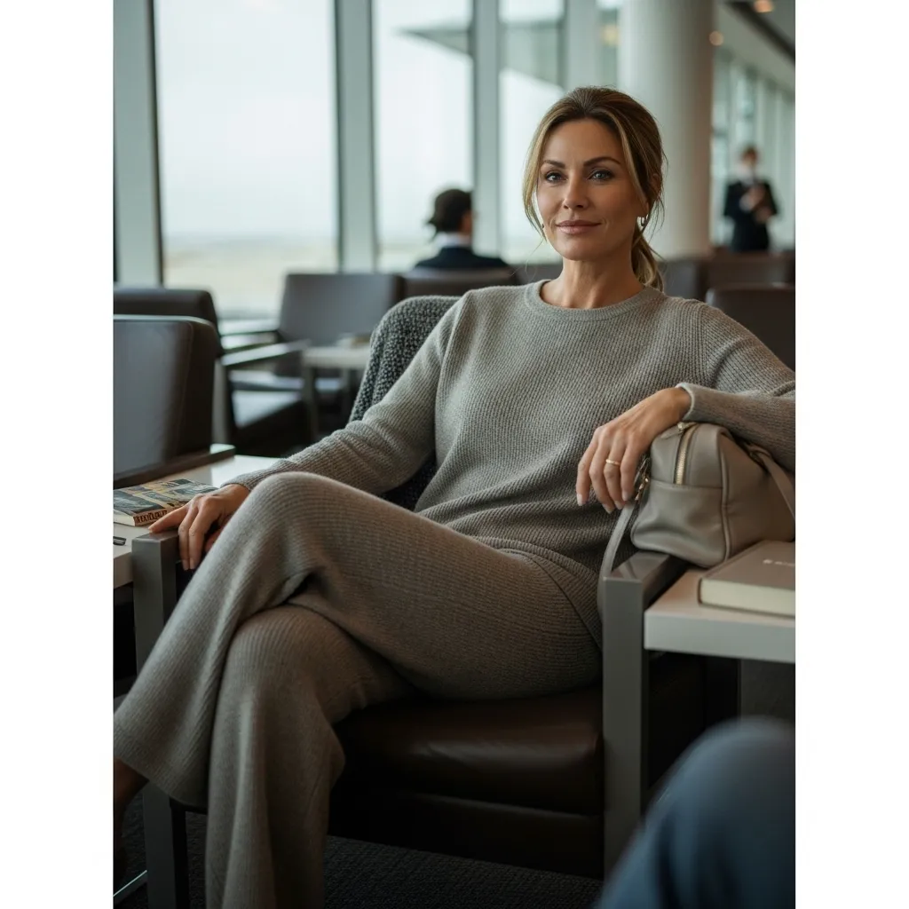 Matching knit lounge set