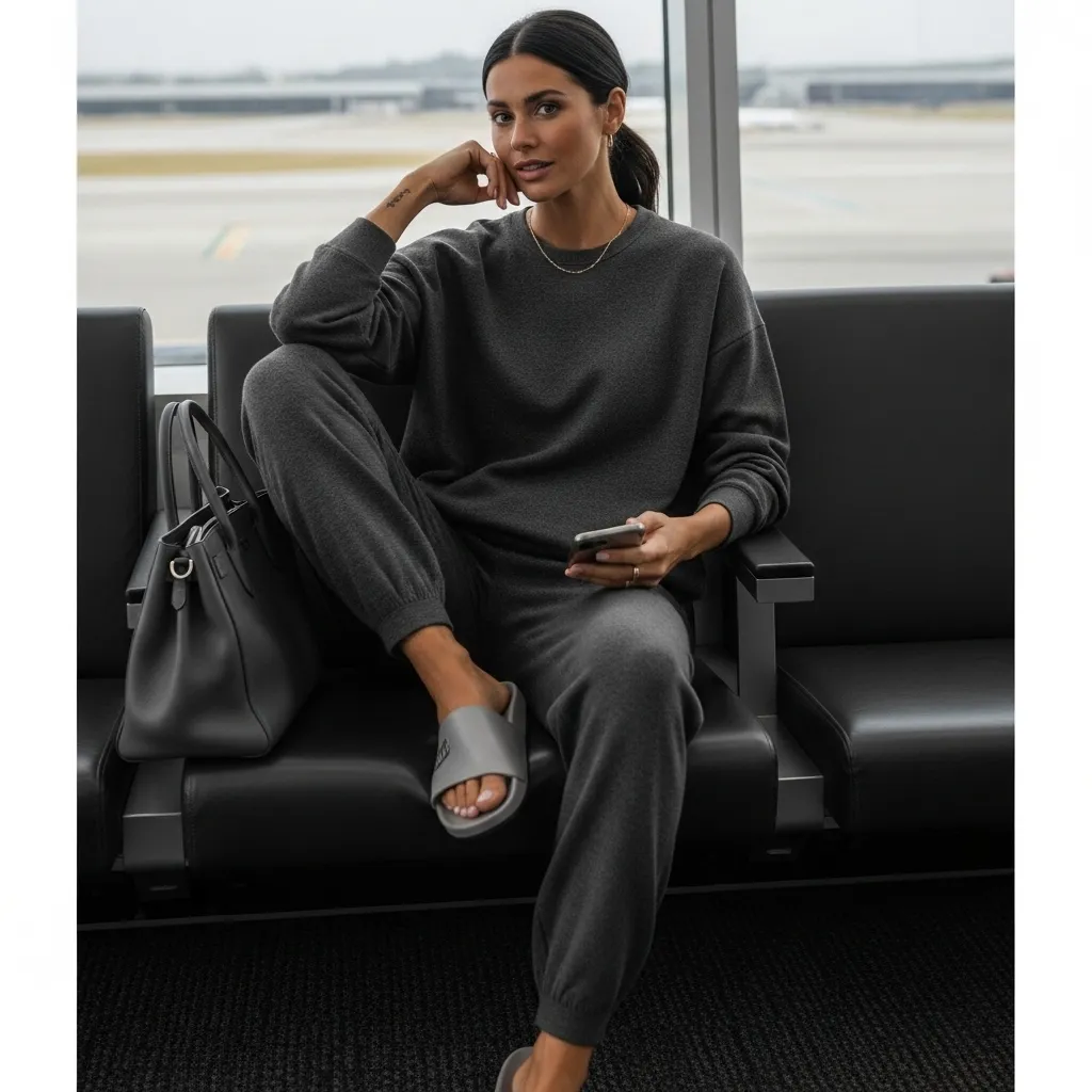 Monochrome lounge set with slides