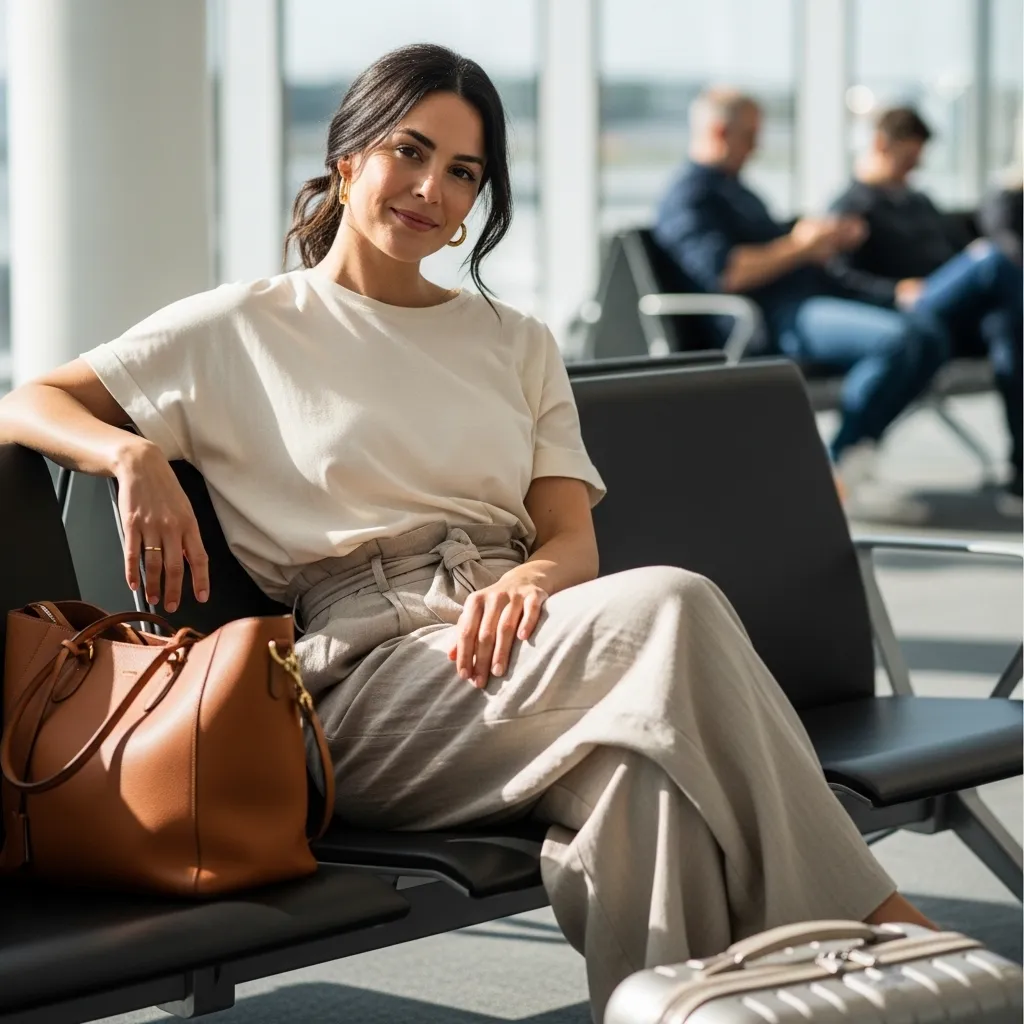 Relaxed-Fit Tee With Wide-Leg Pants