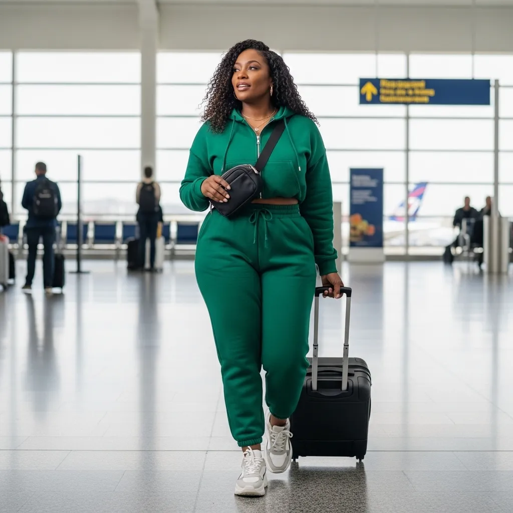 Tracksuit set with chunky sneakers
