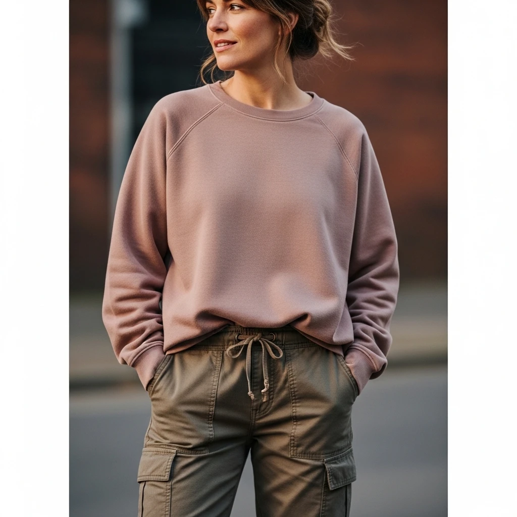 Lightweight Sweatshirt With Cargo Pants