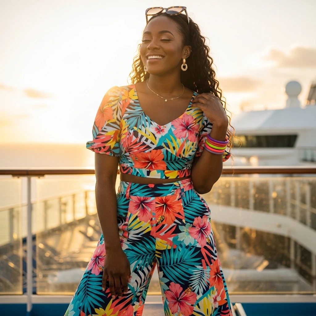 Matching Printed Two-Piece Set