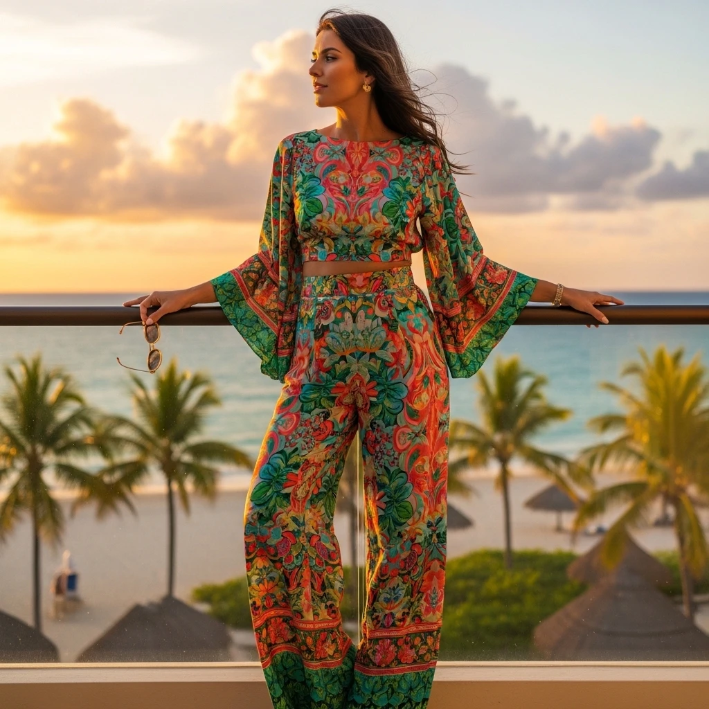 Matching Printed Two-Piece Set