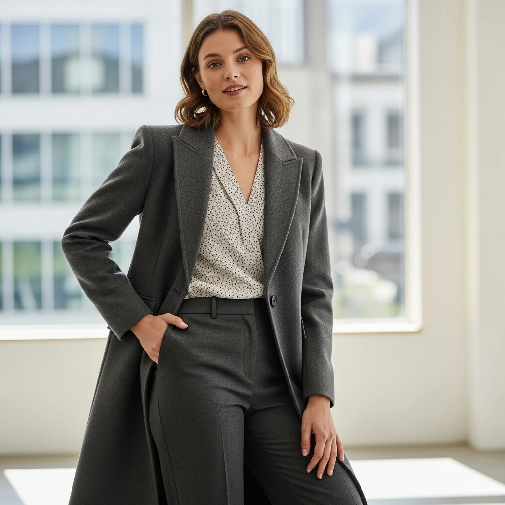 Structured Coat With Tailored Pants