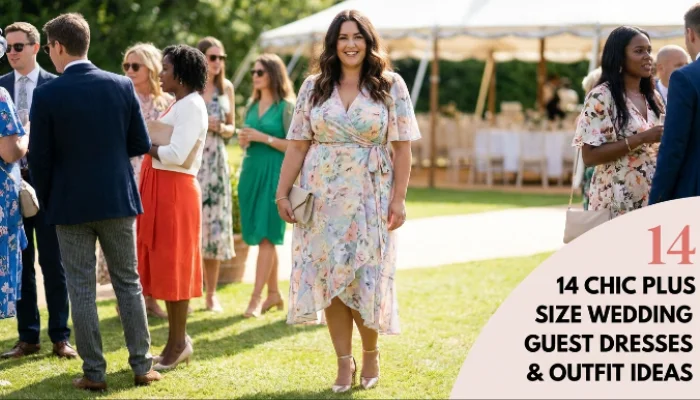 14 Chic Plus Size Wedding Guest Dresses & Outfit Ideas