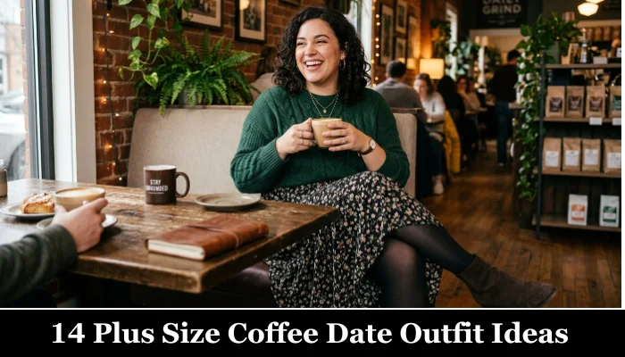 14 Plus Size Coffee Date Outfits That Are Comfy & Chic