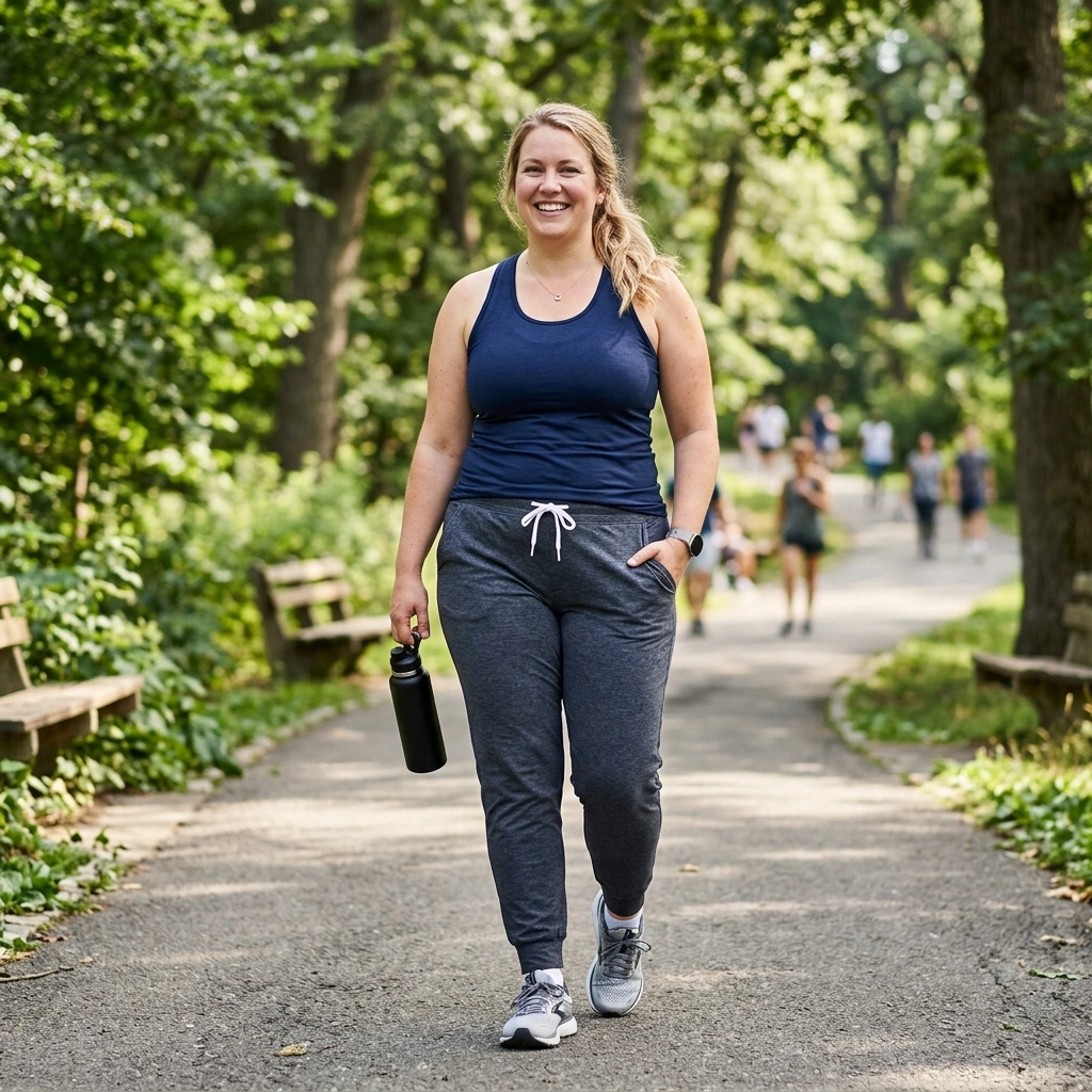 Moisture Wicking Tank & Joggers with Trainers
