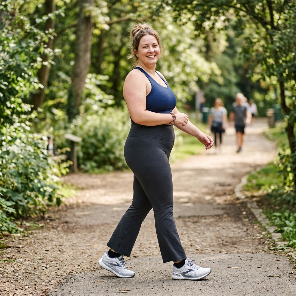 Racerback Top & Flared Leggings with Sneakers