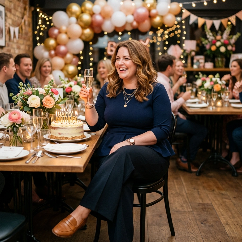 Wide Leg Trousers & Fitted Peplum Top with Loafers