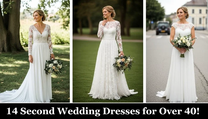 14 Beautiful Second Wedding Dresses for Women Over 40